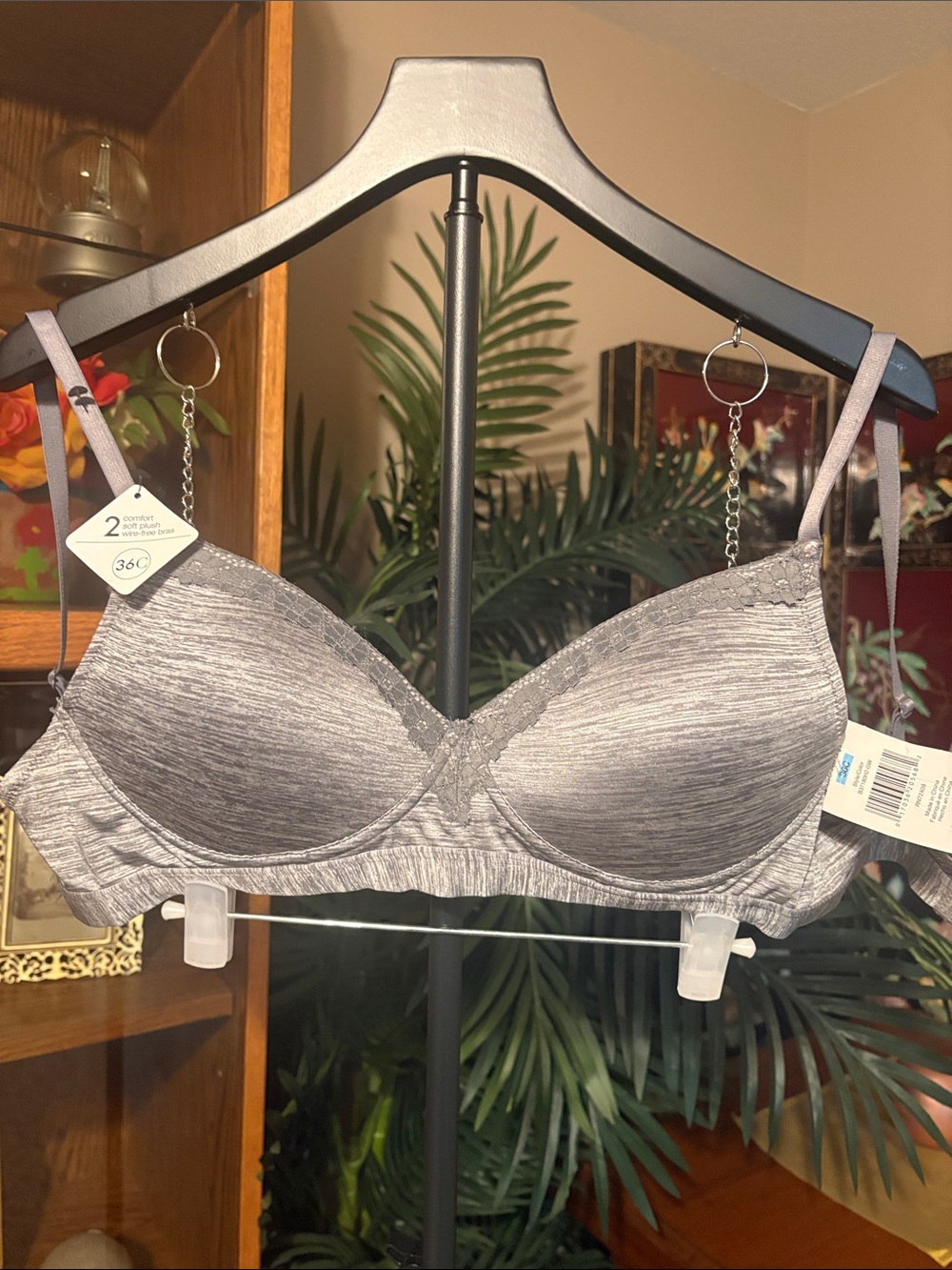 2 NWT Bras  Black/Heather Gray 36C
